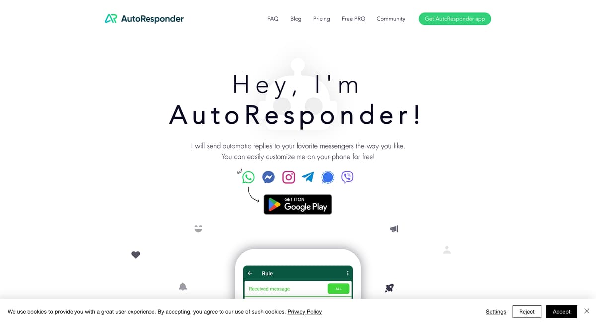 AutoResponder 首页截图
