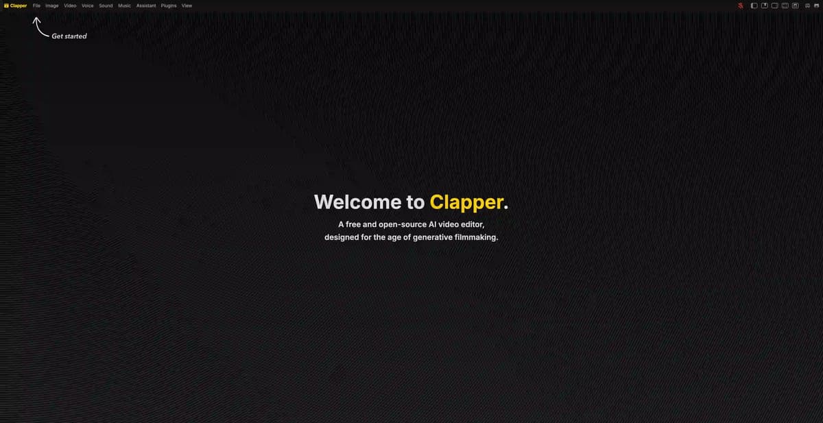 Clapper homepage screenshot