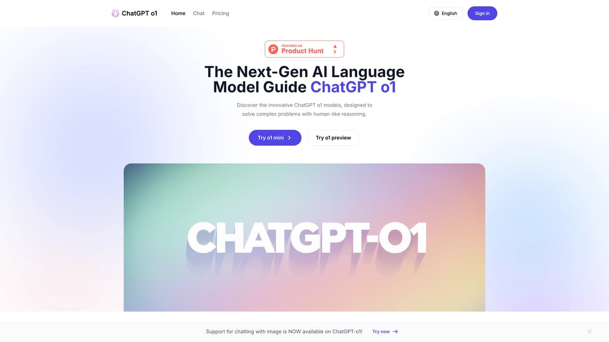 Screenshot der Startseite von ChatGPT o1