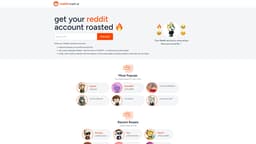 RedditRoast homepage screenshot