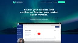 Aurora のトップページのスクリーンショット