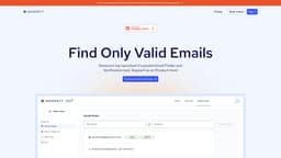 Generect Email Finder homepage screenshot