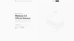Medusa homepage screenshot