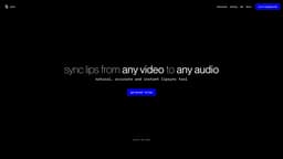 SyncLabs 홈페이지 스크린샷