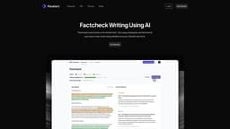 Screenshot der Startseite von Parafact AI