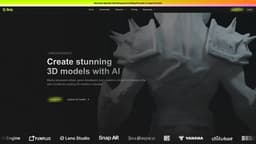Meshy AI 홈페이지 스크린샷