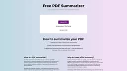 Ảnh chụp trang chủ AI PDF Summarizer