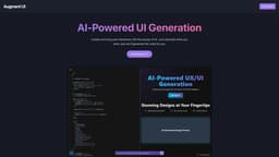 Augment UI homepage screenshot