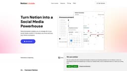 Captura de la página de inicio de NotionScheduler