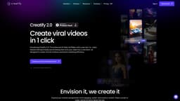 Creatify 홈페이지 스크린샷