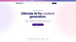 Nexus AI homepage screenshot