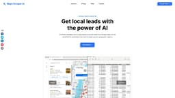 Maps Scraper AI のトップページのスクリーンショット