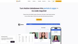 Softr for Notion のトップページのスクリーンショット