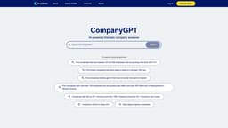 Capture d'écran de la page d'accueil de CompanyGPT