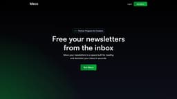 Meco homepage screenshot