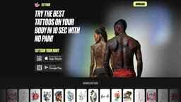 Tattoon homepage screenshot