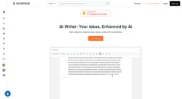 SciSpace AI Academic Writer のトップページのスクリーンショット