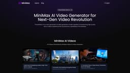 MiniMax AI homepage screenshot