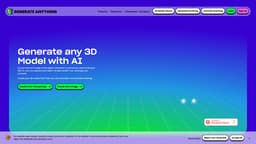 Generate Anything のトップページのスクリーンショット