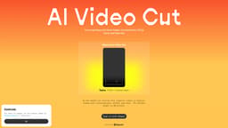 AI Video Cut 홈페이지 스크린샷