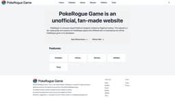 PokeRogueGame のトップページのスクリーンショット