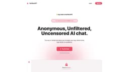 NoFilterGPT homepage screenshot