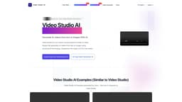 Captura de la página de inicio de Video Studio AI