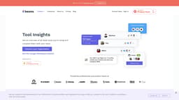 Captura de la página de inicio de SaaS tool insights by beams