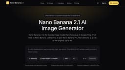 Nano Banana 2.1 homepage screenshot