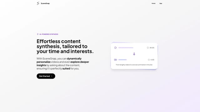 SceneSnap homepage screenshot