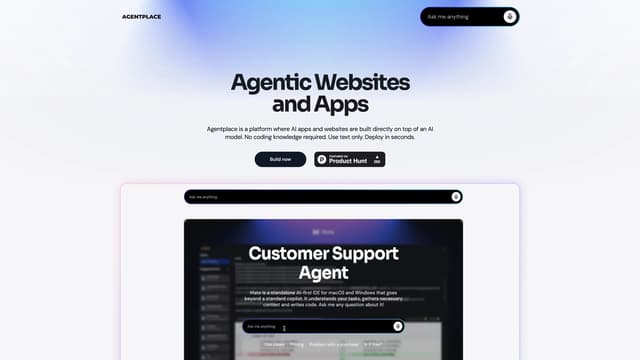 Agentplace homepage screenshot