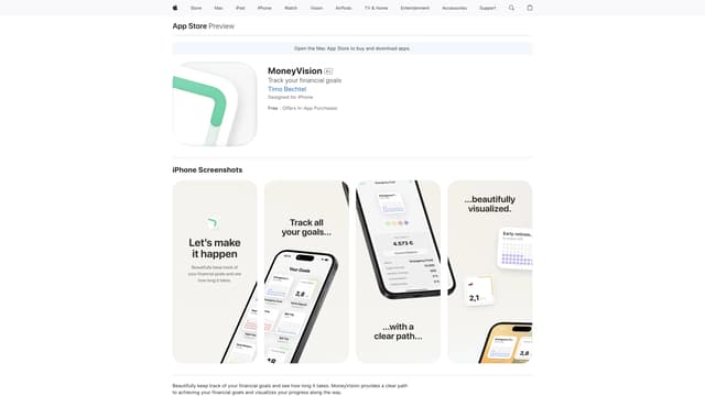 MoneyVision のトップページのスクリーンショット