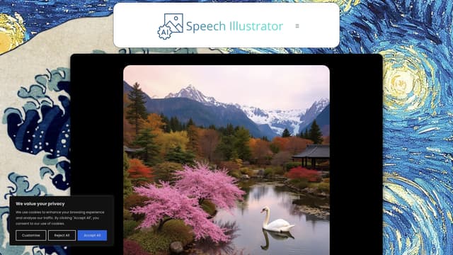 Speech Illustrator homepage screenshot