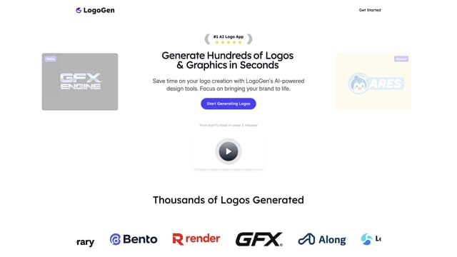LogoGen 홈페이지 스크린샷
