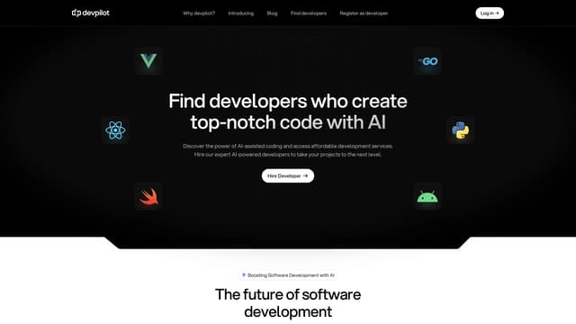 Devpilot 首页截图