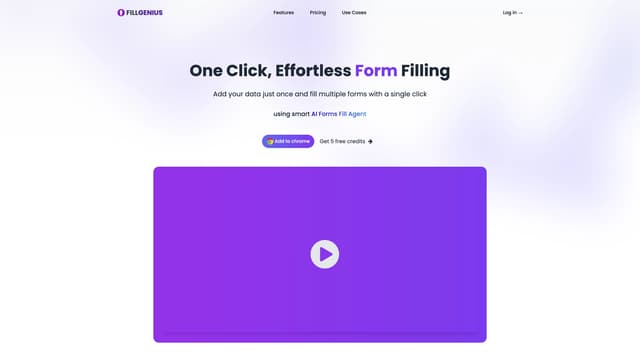 Fill Genius homepage screenshot