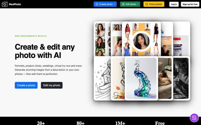 NeoPhoto homepage screenshot
